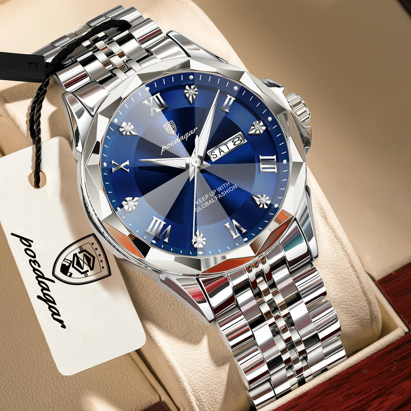 POEDAGAR Luxury Men's Quartz Watch