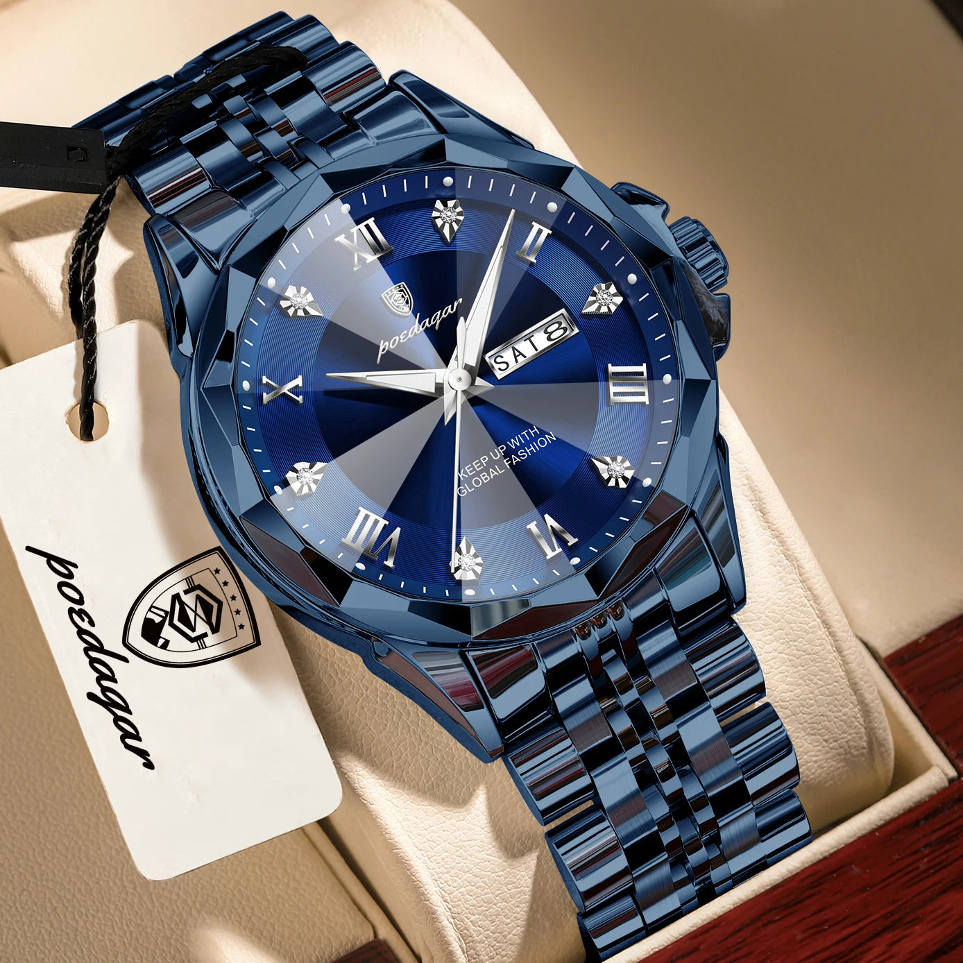 POEDAGAR Luxury Men's Quartz Watch