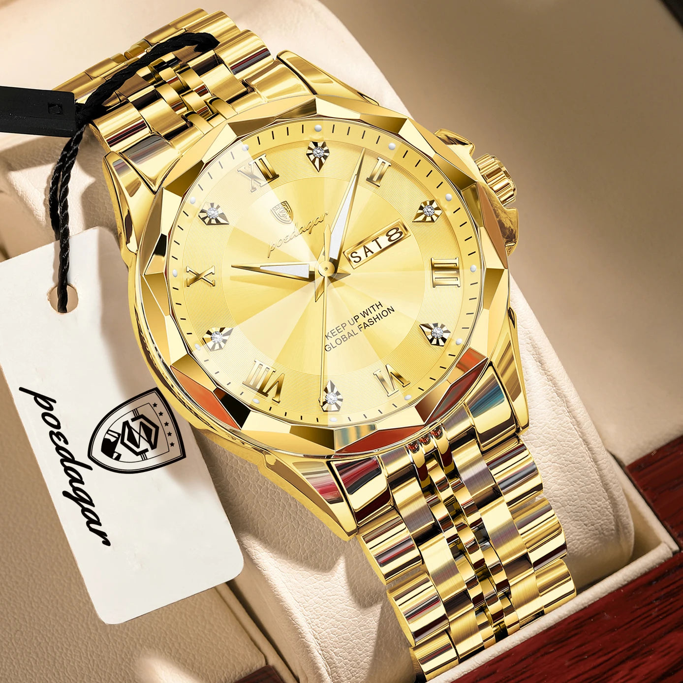 POEDAGAR Luxury Men's Quartz Watch