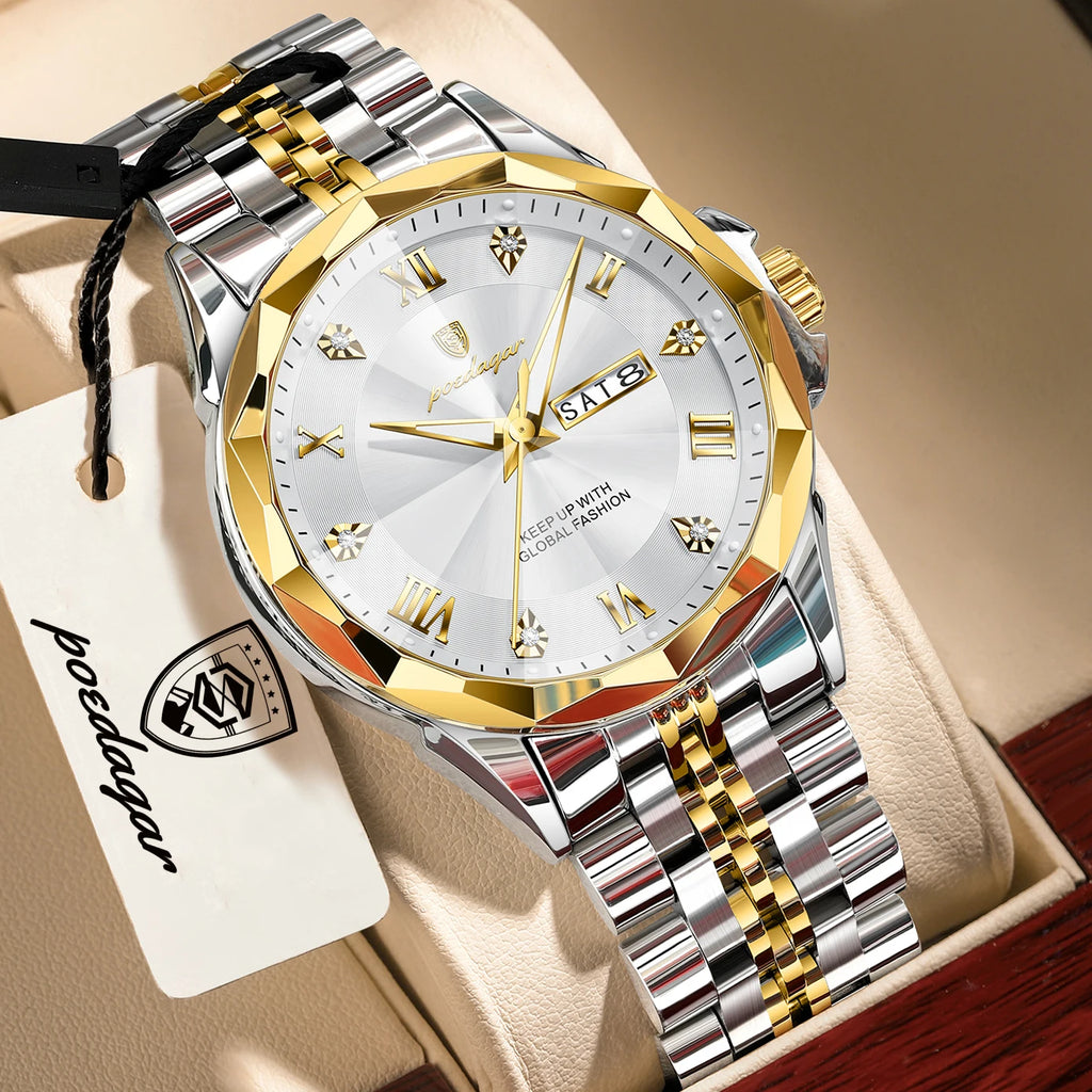 POEDAGAR Luxury Men's Quartz Watch