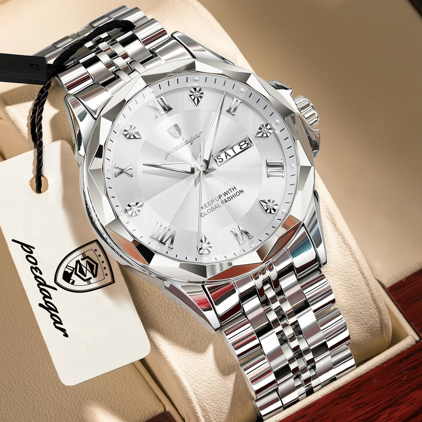 POEDAGAR Luxury Men's Quartz Watch