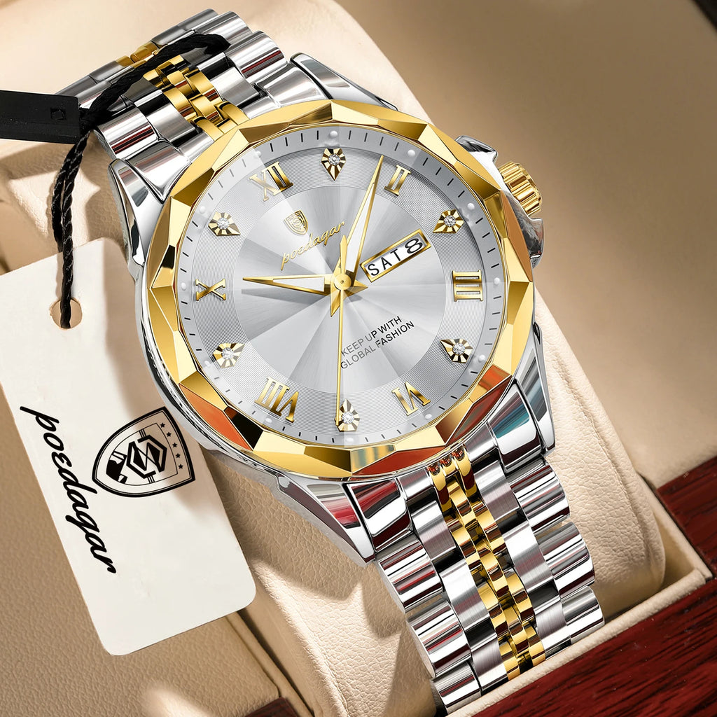 POEDAGAR Luxury Men's Quartz Watch