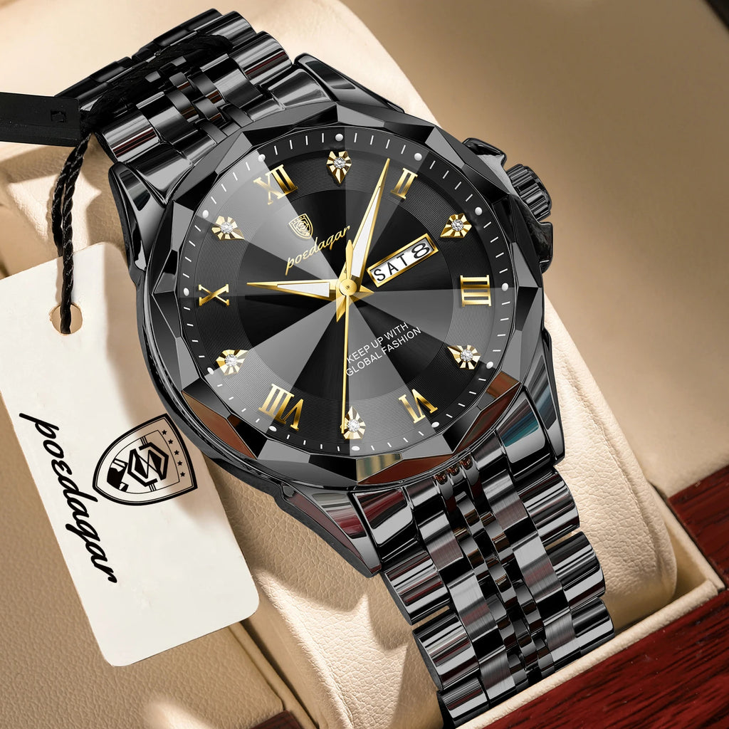 POEDAGAR Luxury Men's Quartz Watch
